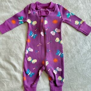 Hanna Organic Cotton zip Sleeper - Sunny Butterfly